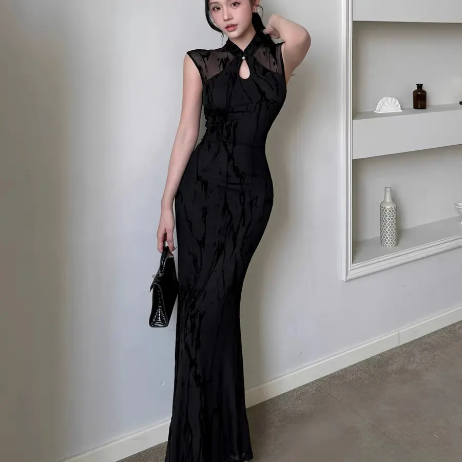 新中式复古改良修身显瘦包臀旗袍连衣裙