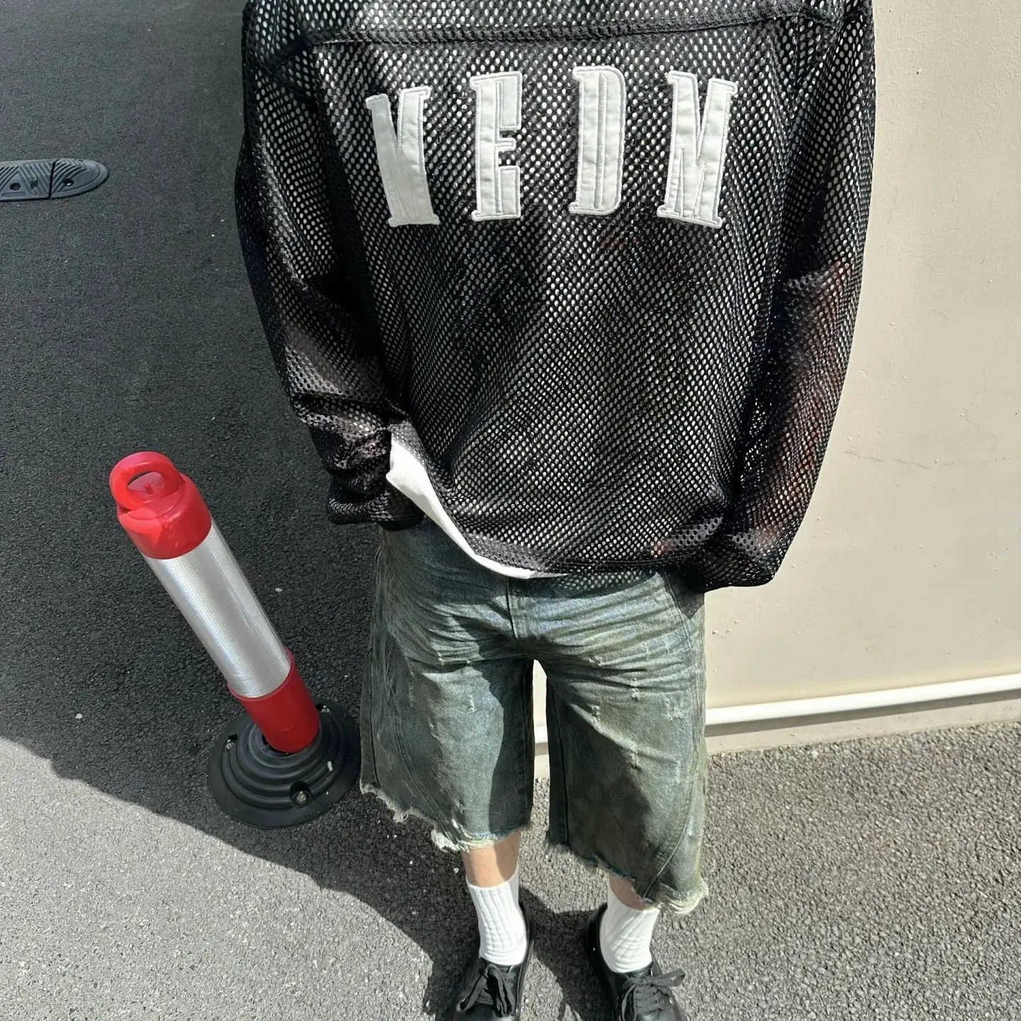 【MEDM】辣妹潮男长袖镂空长袖T