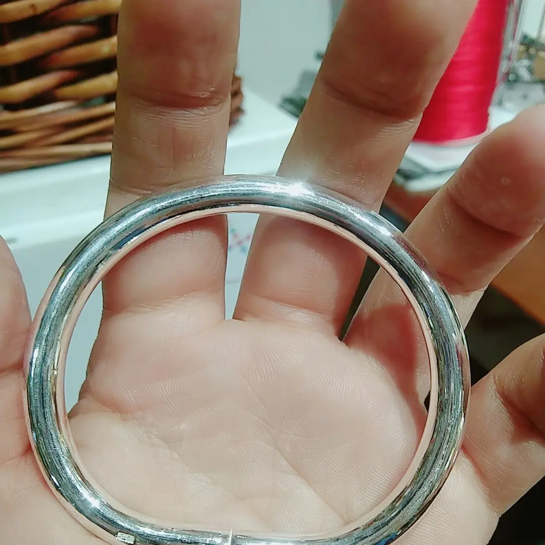 足银手镯 实心亮面马蹄手镯