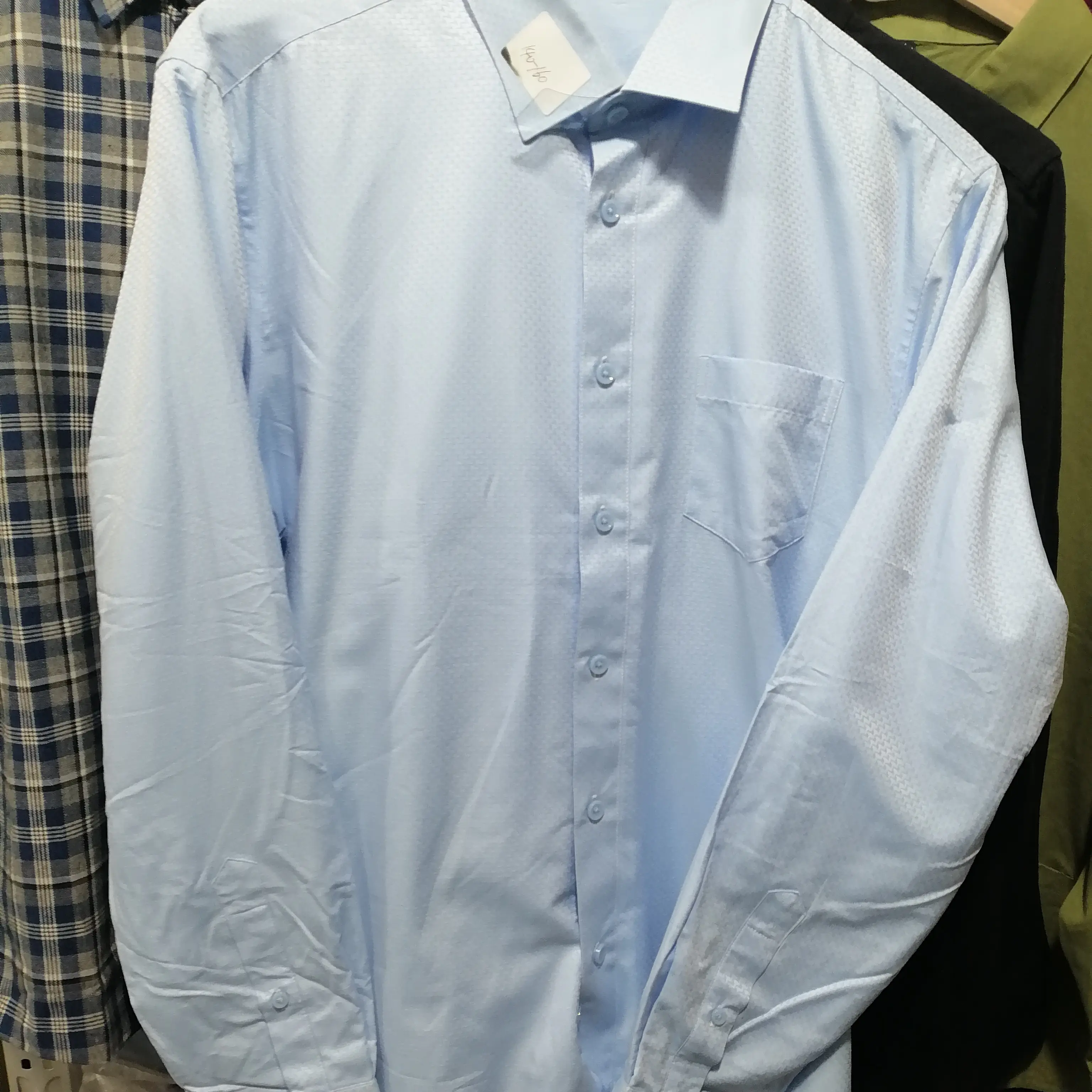 男士春秋加绒宽松休闲免烫长袖衬衫