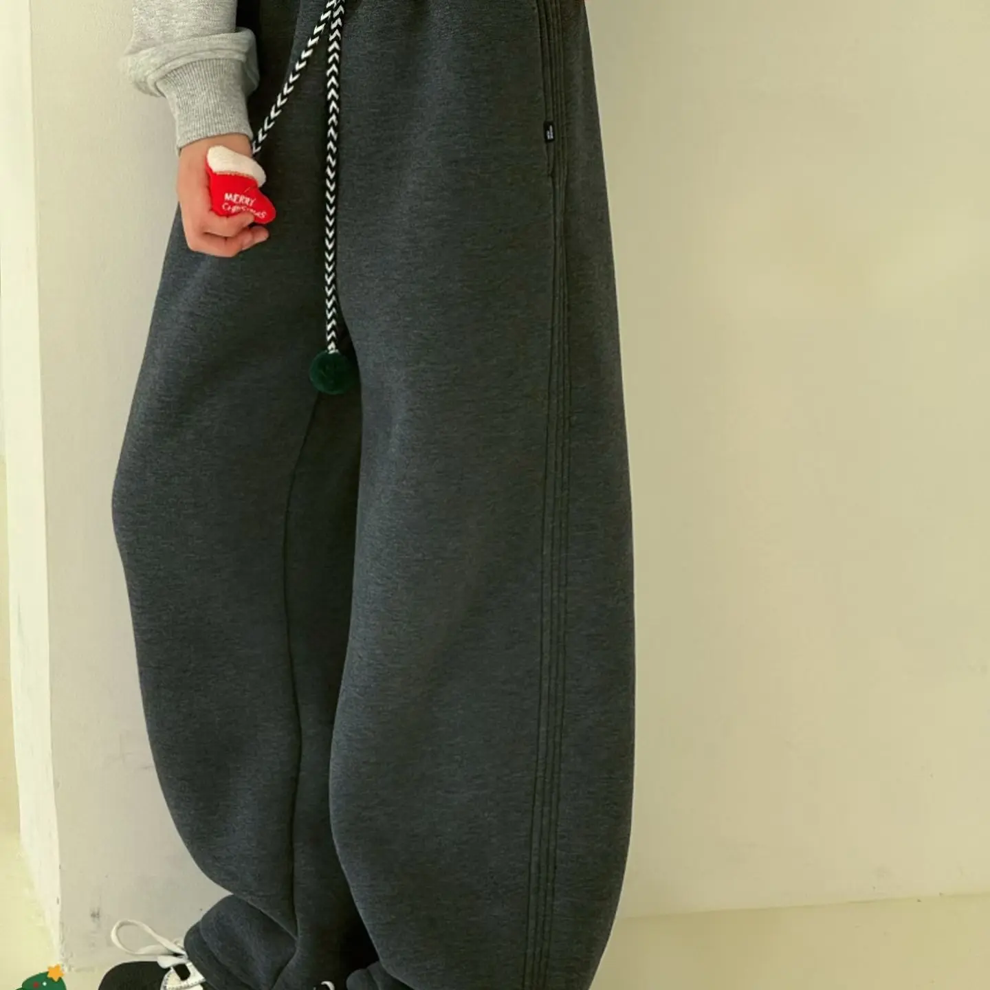 糖依果家儿童男女加绒加厚慵懒风长裤