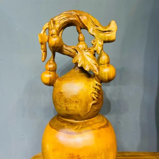 香樟木葫芦五福临门摆件长35cm宽35cm高75cm