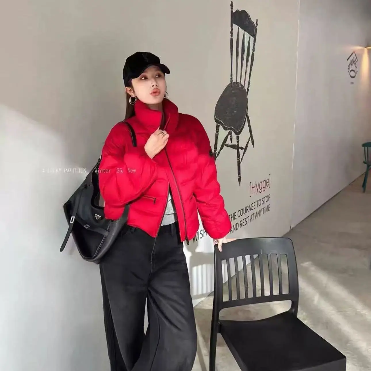 【罗罗严选】145款冬季百搭短款立领羽绒服（衣长56）