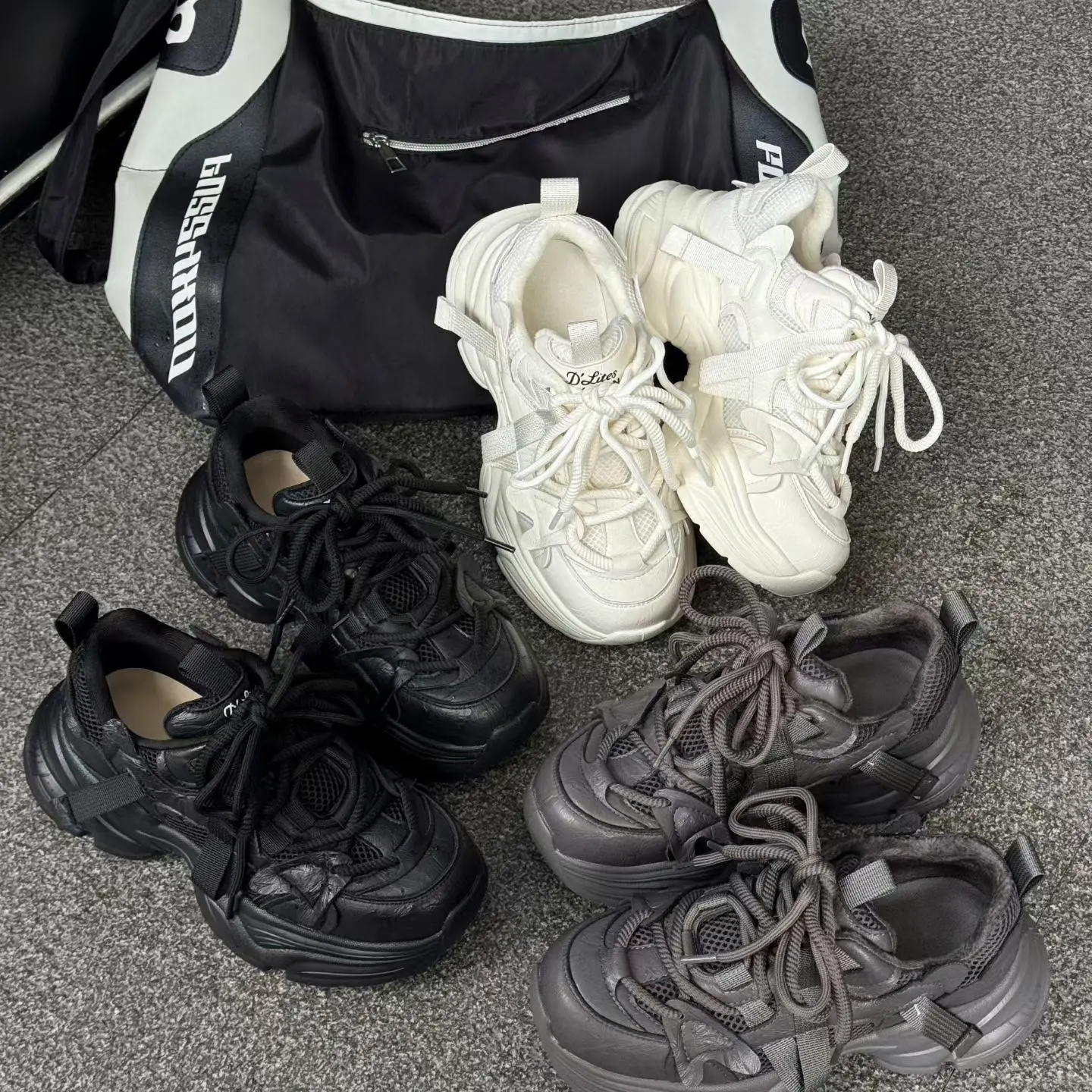 秋冬新款厚底增高百搭休闲女款老爹运动鞋05-959