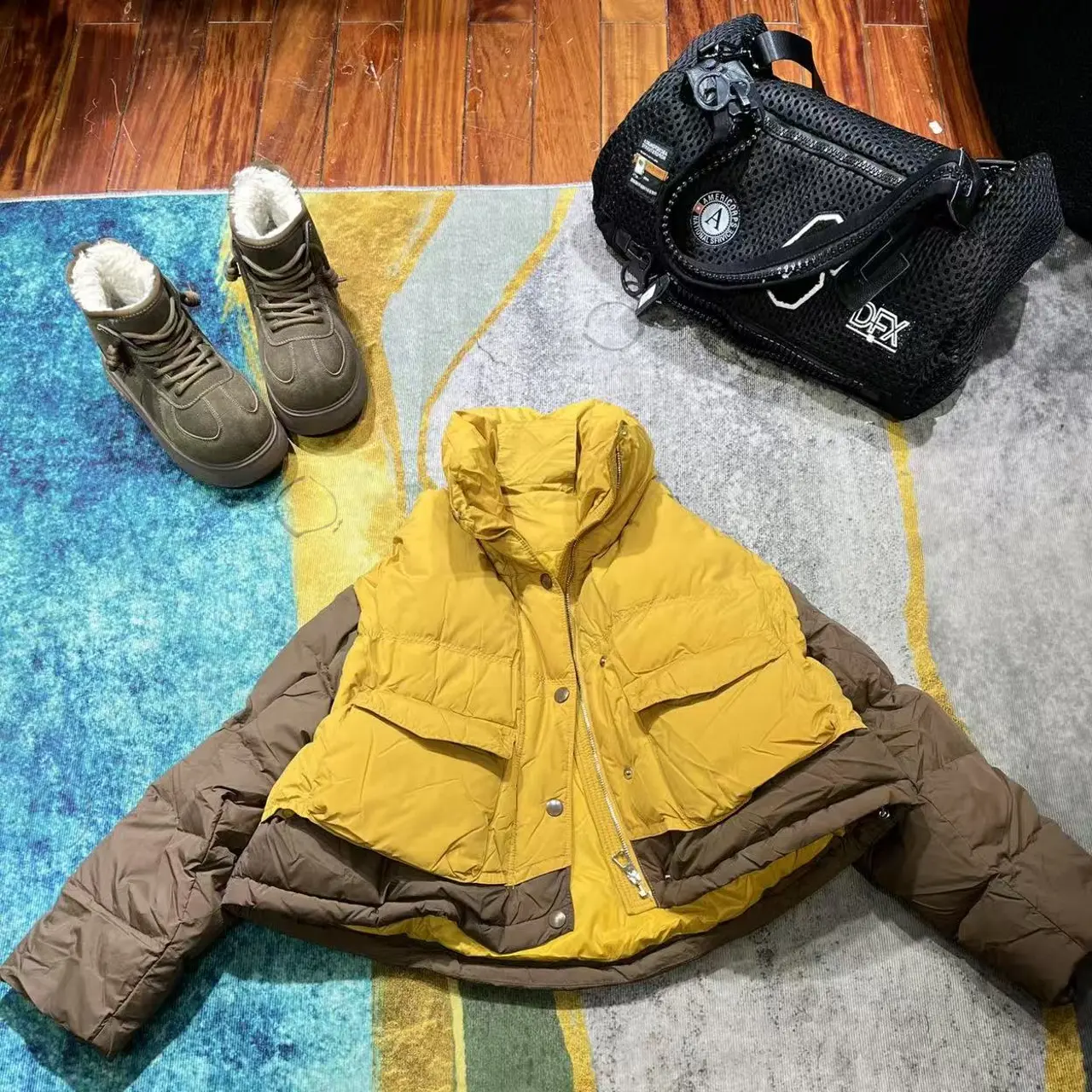 潮牌原创欧货雨棉服8838