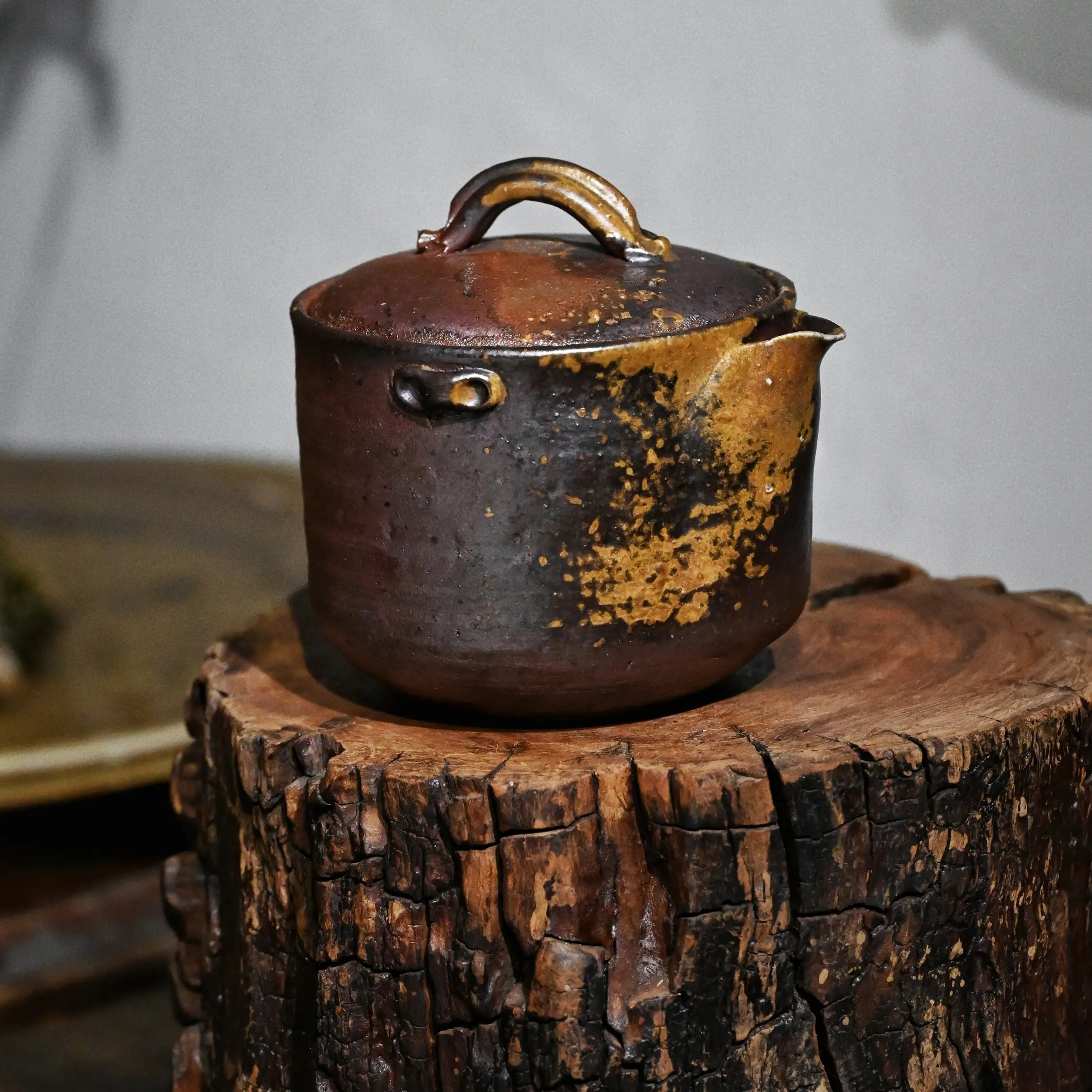 柴烧茶具复古窑变备前烧宝瓶老宝瓶全品容量160，薄胎，全品，没盒