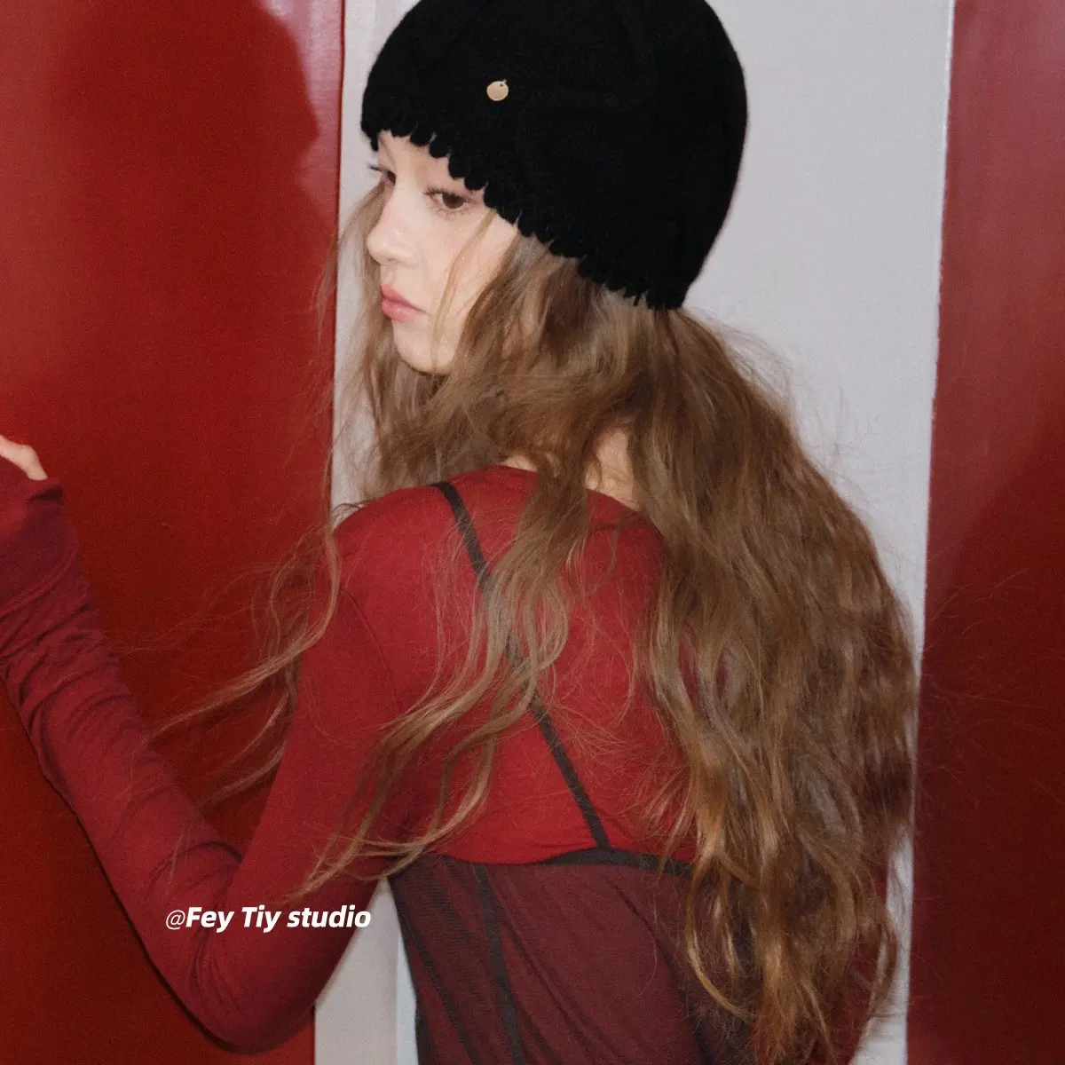 高品质~100%澳洲羊毛百搭显脸小纯色针织包头帽秋冬显脸小冷帽女 