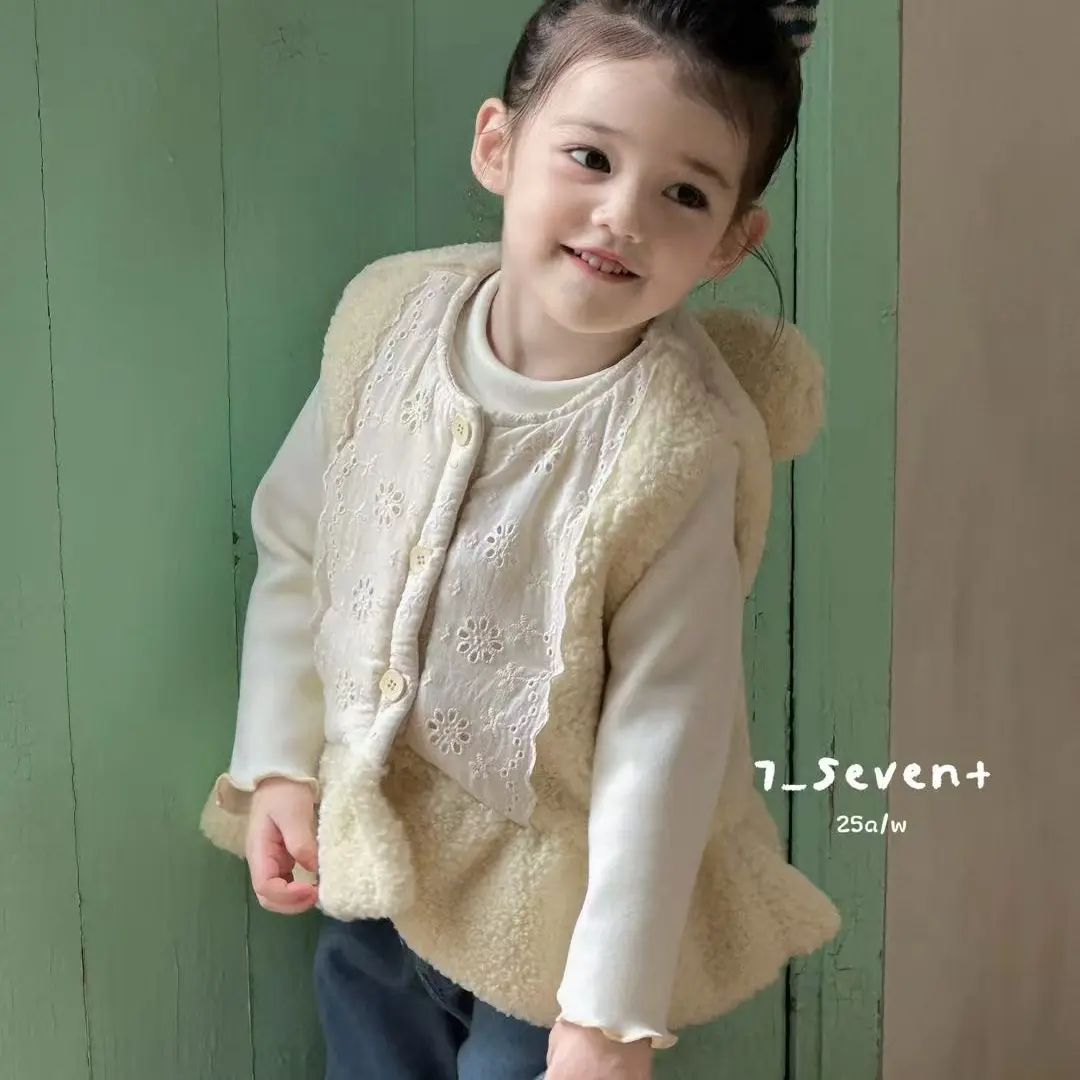 7seven  马甲两件套 女宝洋气加厚毛绒加绒打底