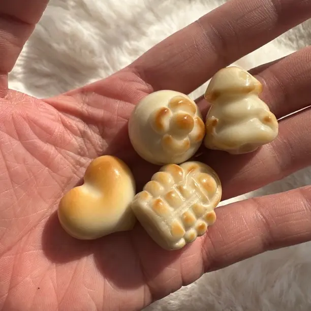 【百宝斋】天然象牙果全品原核雕刻烤色羽绒服柿子圣诞树爱心DIY