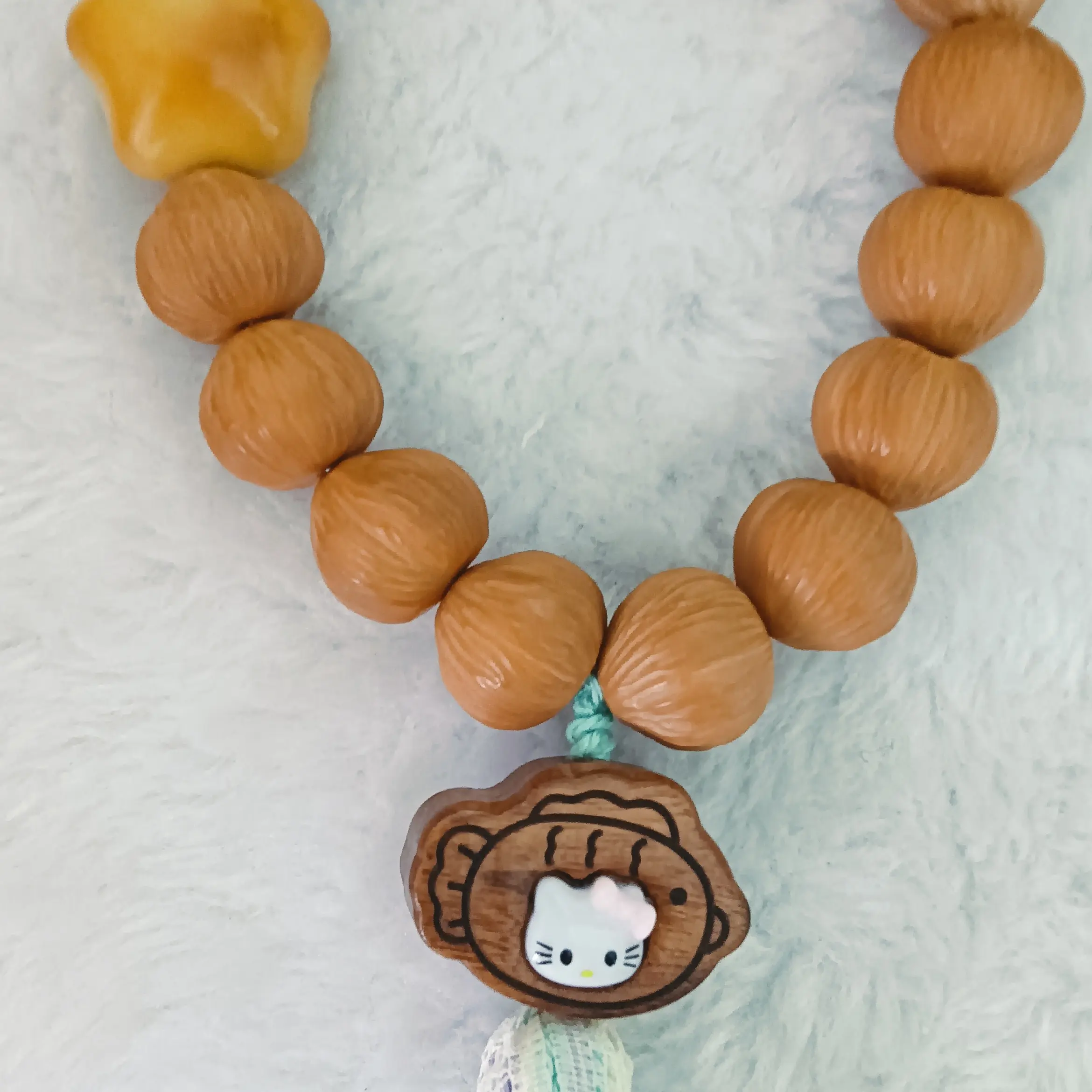 原创小众猴头手持   桃木复古趣味小配饰