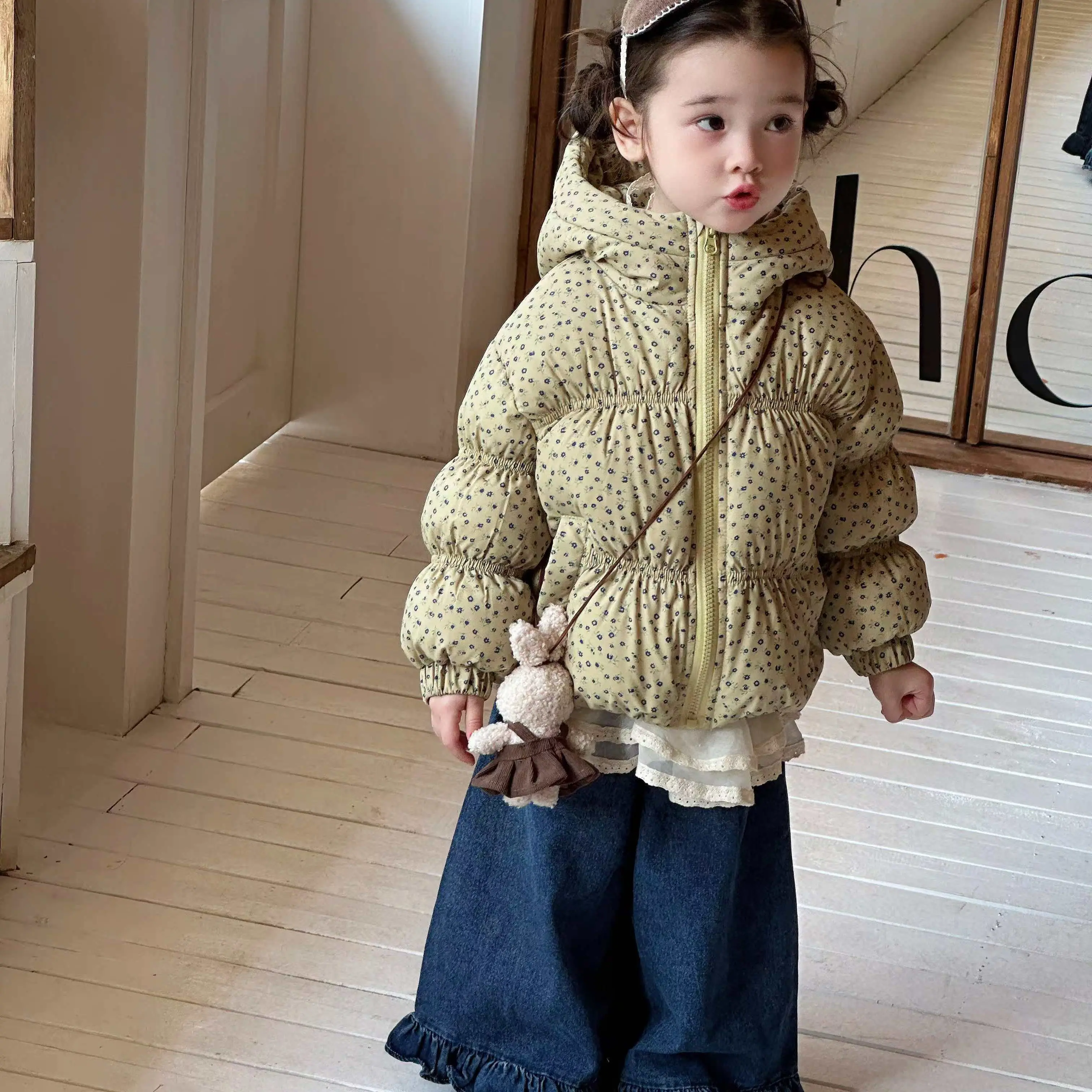 冬季卡通动漫中长款宝宝加绒加厚反季冬款棉服外套