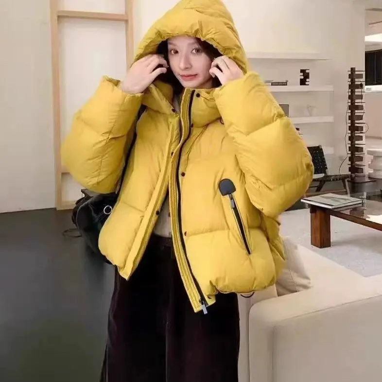 短款连帽女加厚白鸭绒保暖时尚外套98213