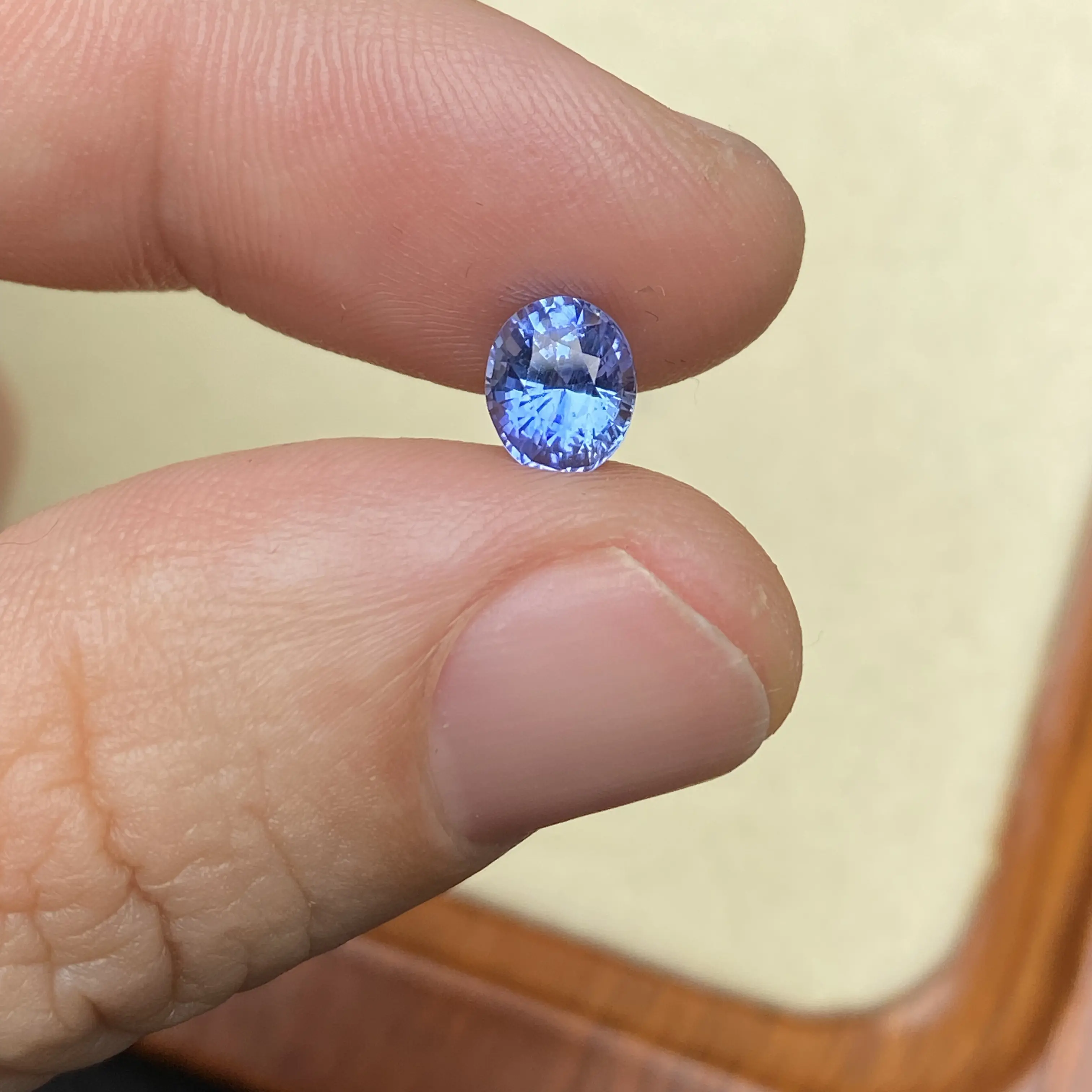 1062786H1.08ct6.32*5.33*4.2矢车菊VB蓝宝石裸石戒面AIGS大证