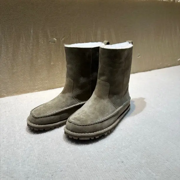 【翔弟工厂店】羊皮毛一体中筒雪地靴