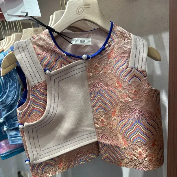 女常规款四季通用波点民族风马甲男女通用