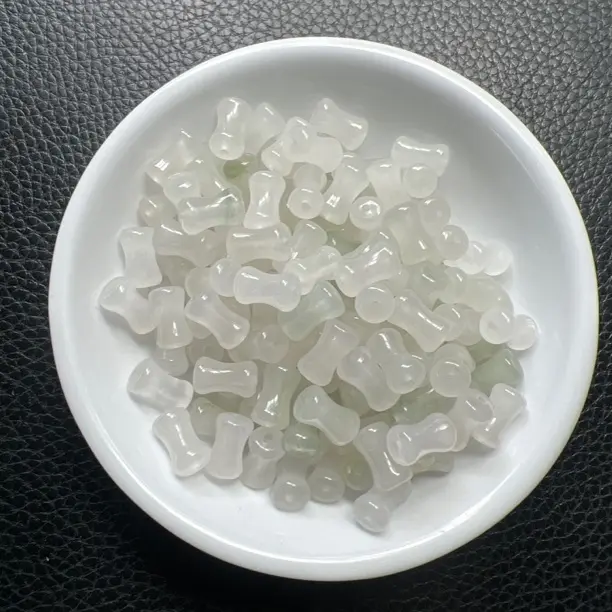 鸿福珠宝～B75 天山翠竹节10*6mm12个4.9元