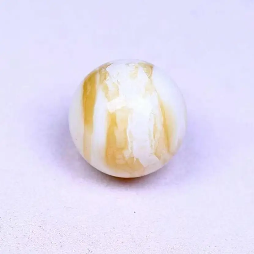 蜜蜡白花圆珠散珠文玩