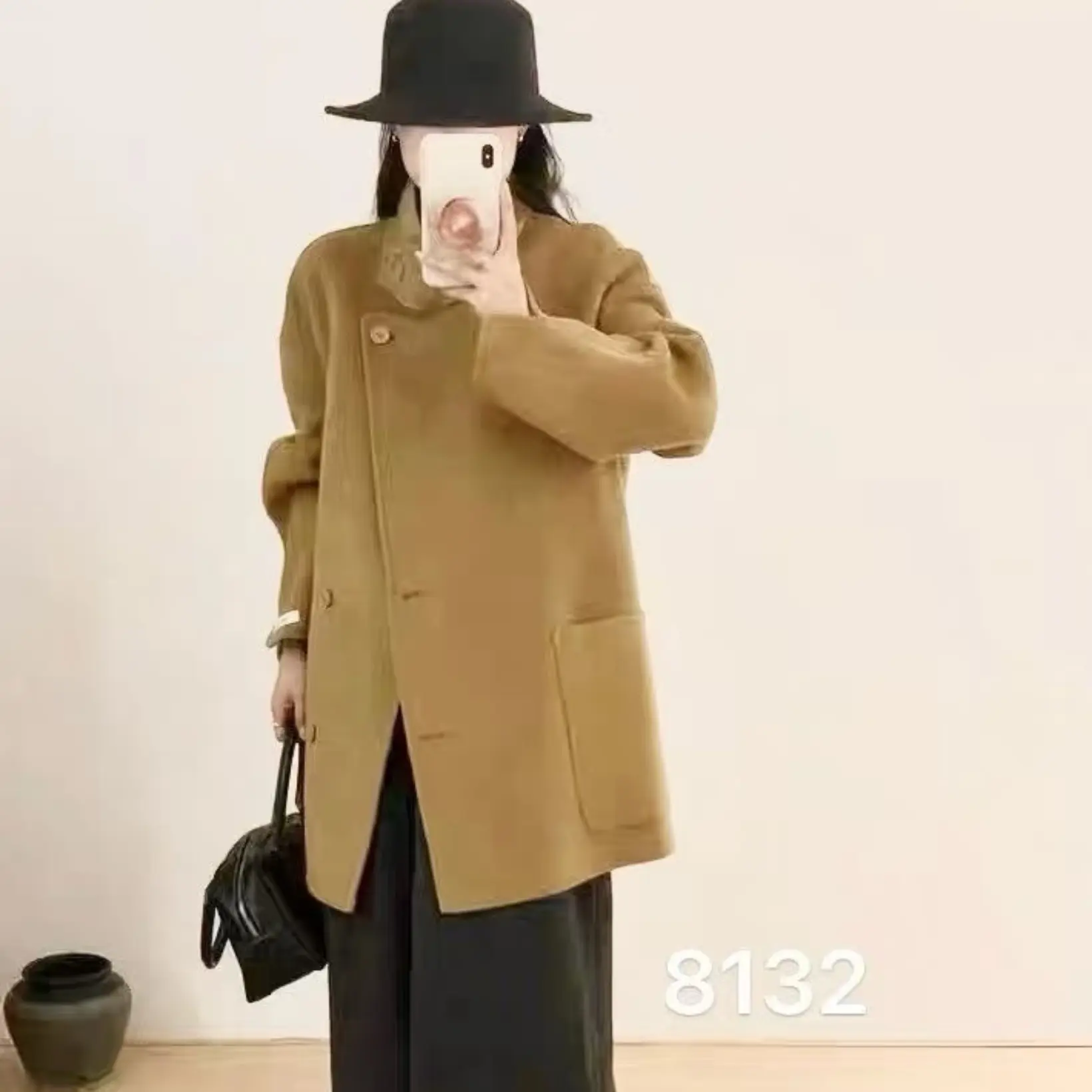 秋冬女毛呢外套韩系双面羊绒大衣短款宽松网红冬季新款