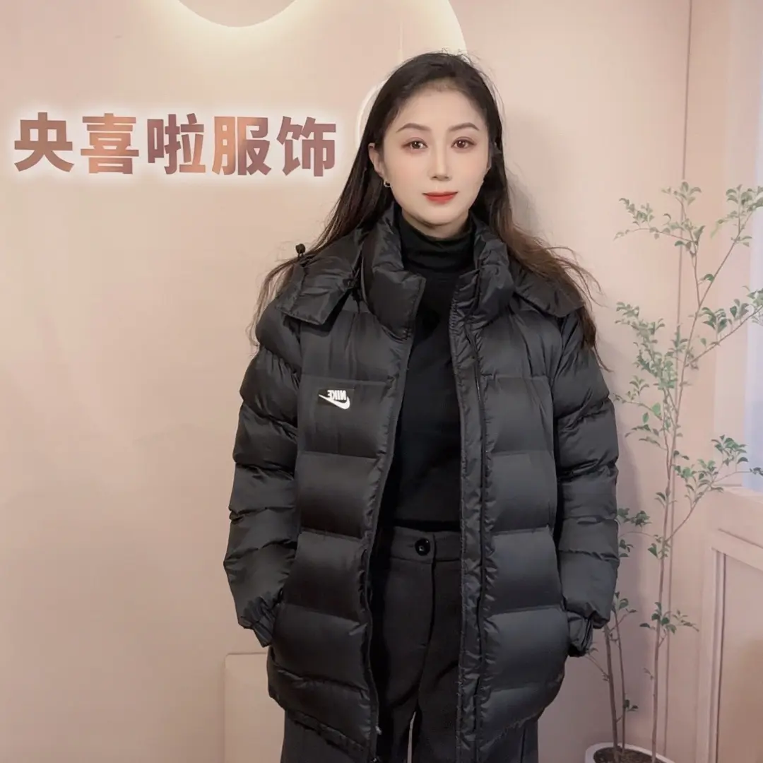 新款男女冬季保暖短款连帽羽绒棉