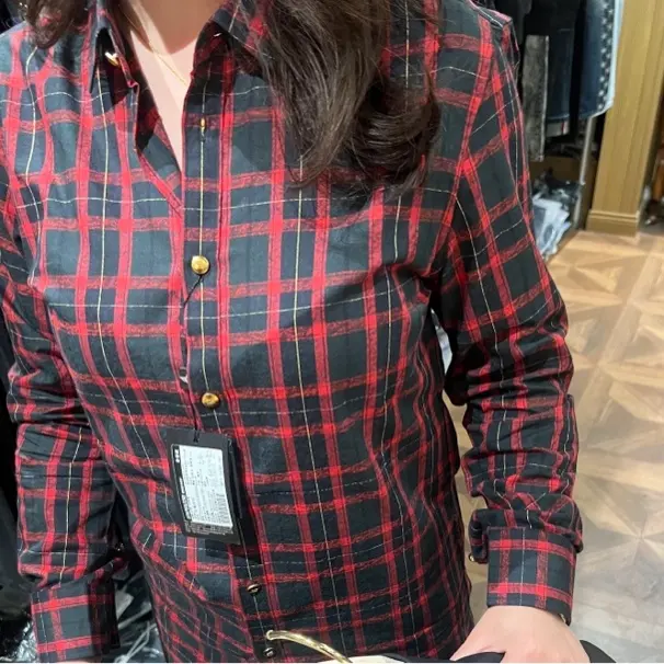 复古百搭纯棉格子休闲衬衫