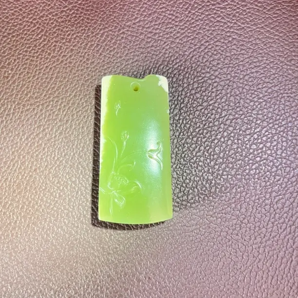 析木玉白皮大师雕工荷花牌子精美精雕时尚绿色