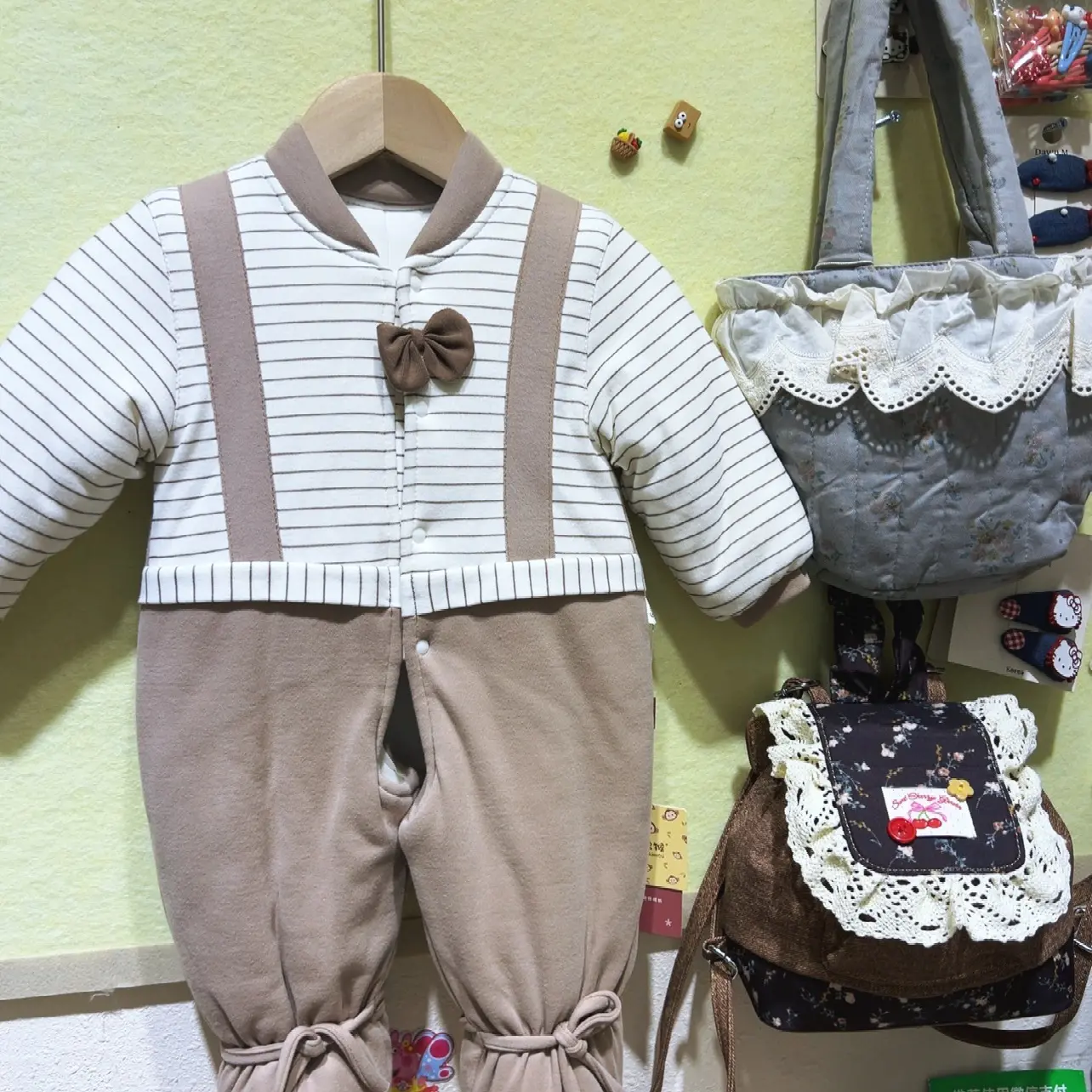 婴幼儿冬季加厚400克棉花衣外出服 