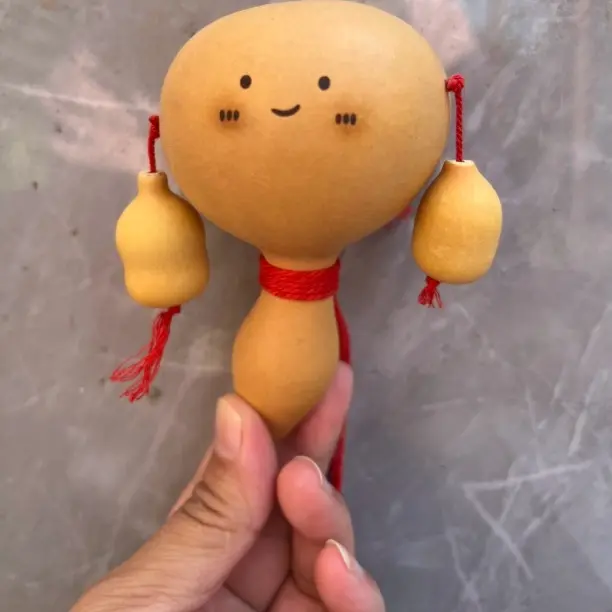 手工天然葫芦拨浪鼓宝宝儿童手持早教益智哄娃玩具