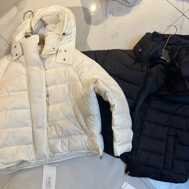 韩版短款冬季加厚排骨款白鸭绒保暖羽绒服