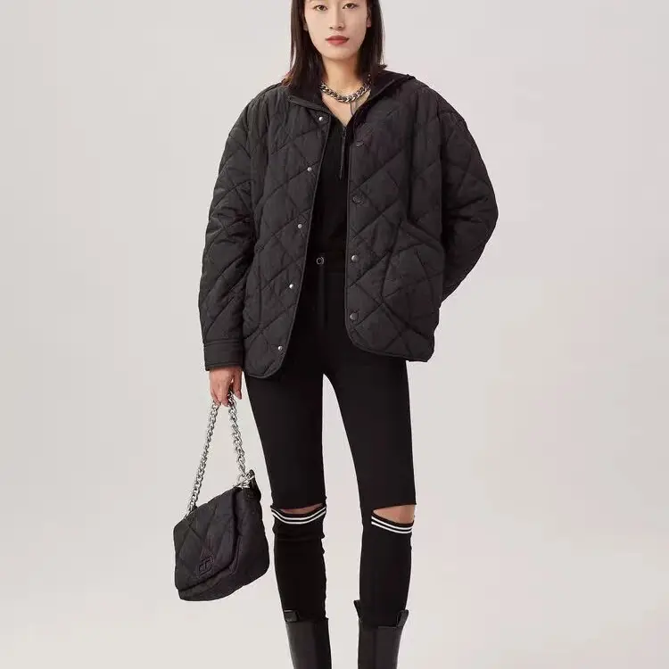 保暖棉服女装百搭慵懒风