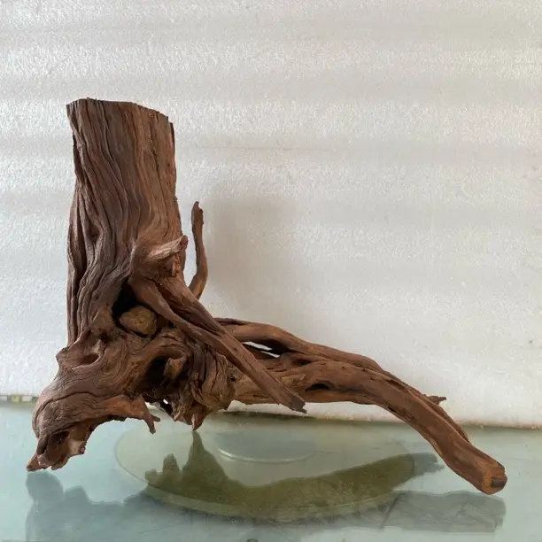 天然紫柚木沉木用于鱼缸造景装饰素材