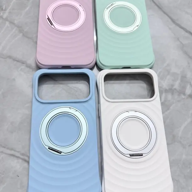 波漾支点壳液态硅胶旋转磁吸适用于苹果手机壳