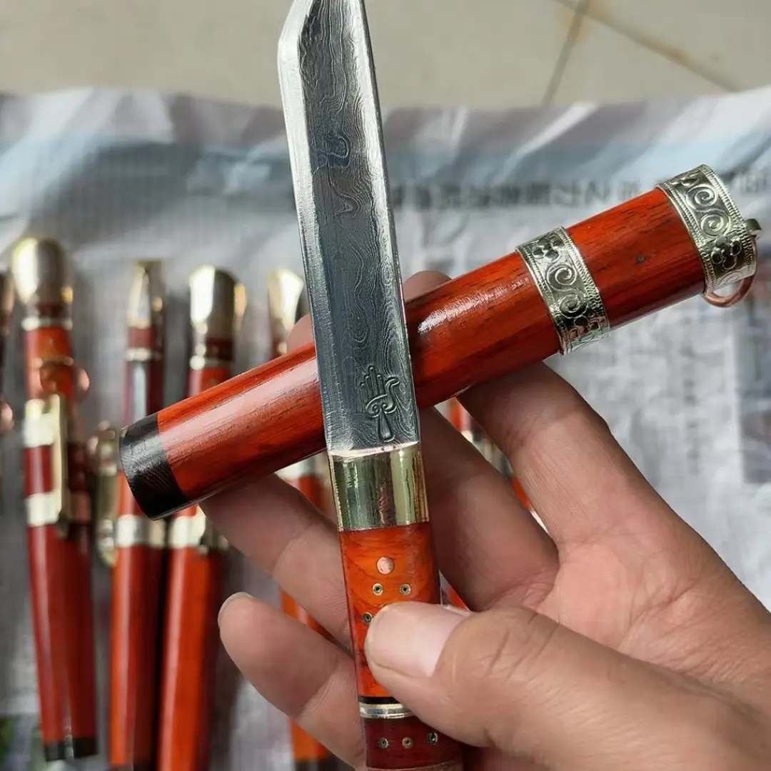 保安腰刀手工户外水果削皮刀锋利收藏家用什样锦小刀