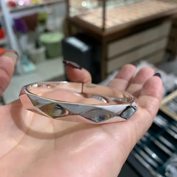 足银手镯 足银新款开口手镯