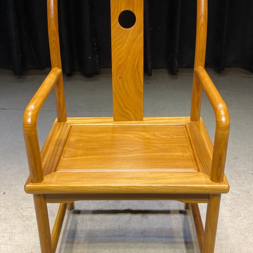 非洲柚木王（大美木豆）南宫椅新中式休闲椅茶椅家用靠背椅