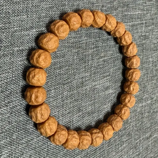 【拾月】 原色全品龙蛇之变雕刻猴头核桃手串卡10