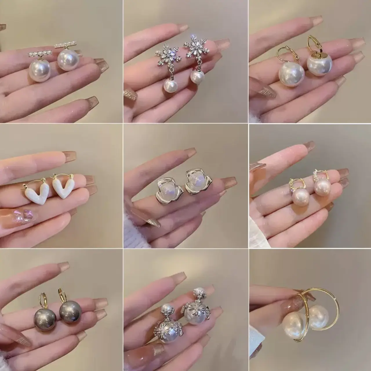 合金仿珍珠耳饰 （许愿+对碰）珍珠女精致设计感轻奢简约个性耳饰