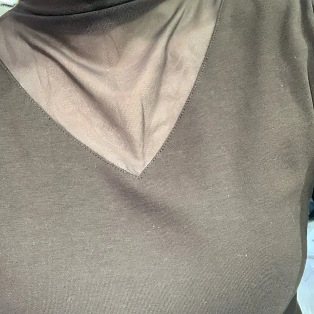 356款表姐专属秋冬半高领网纱拼接德绒长袖打底衫T恤修身显