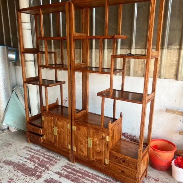 刺猬紫檀玄关隔断客厅古典陈列博古架