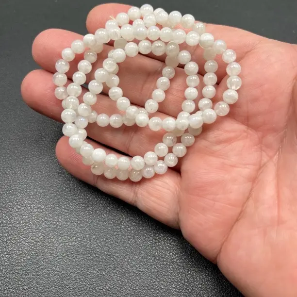 水晶圆珠女士锁骨链天然精品6mm挂链颈饰