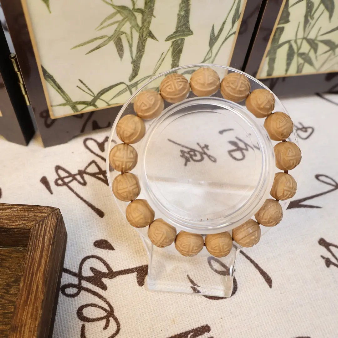 【古方调气血】草本手串-精品禄字珠素圈1.0左右（可选香方，株型）