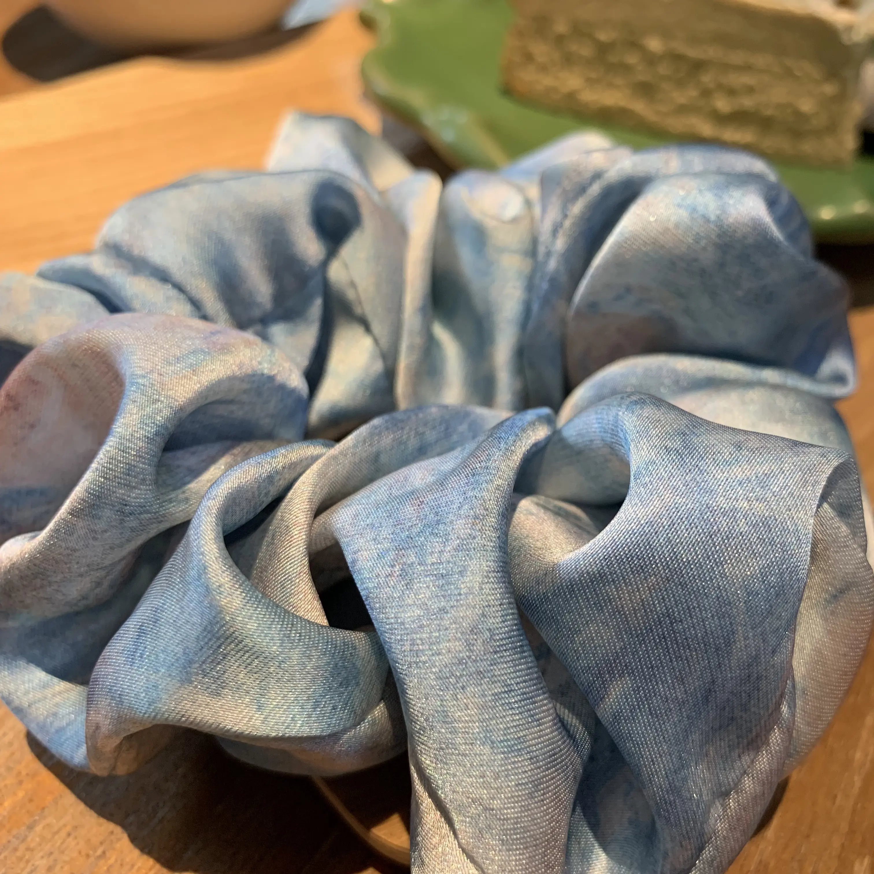 高级感油画晕染缎面大肠发圈女气质扎马尾头绳发饰