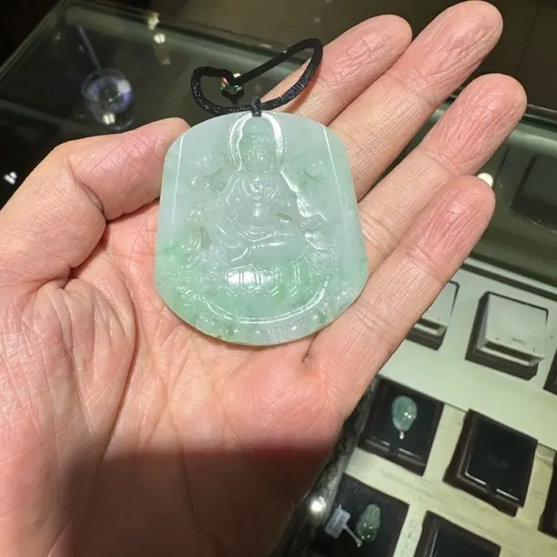 非金属大理石吊坠 飘绿生肖守护神菩萨