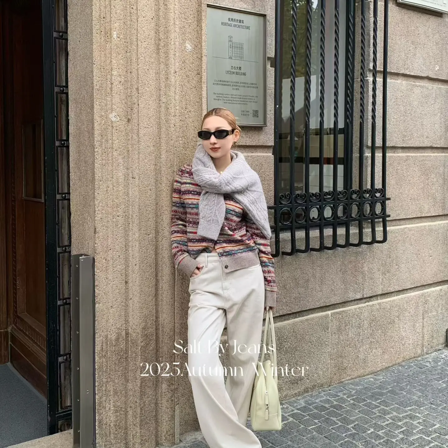 (深圳货)冬款高腰磨毛直筒牛仔裤