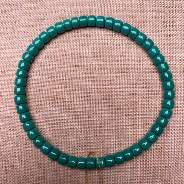 原矿纯天然绿松石精品高瓷高绿直切单圈