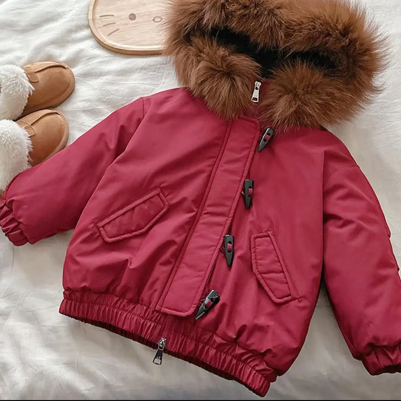 拉萨发货 男女童冬装棉服加绒2025新款宝宝洋气保暖棉袄潮