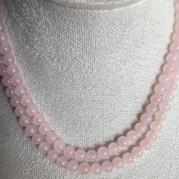 和田玉白玉卡5  项链108颗