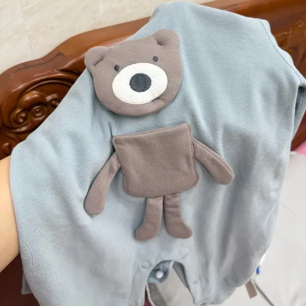 秋冬A类套头原创设计哈衣爬服通用休闲风春秋长爬款