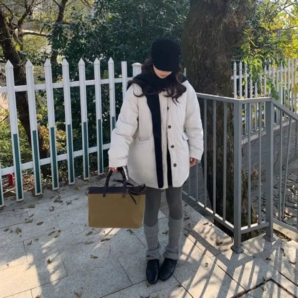 冬季经典休闲百搭宽松保暖鹅绒服外套