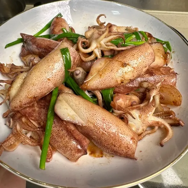 湛江本地新鲜灯光鱿鱼海产货爆炒清蒸等顺丰冷链发货