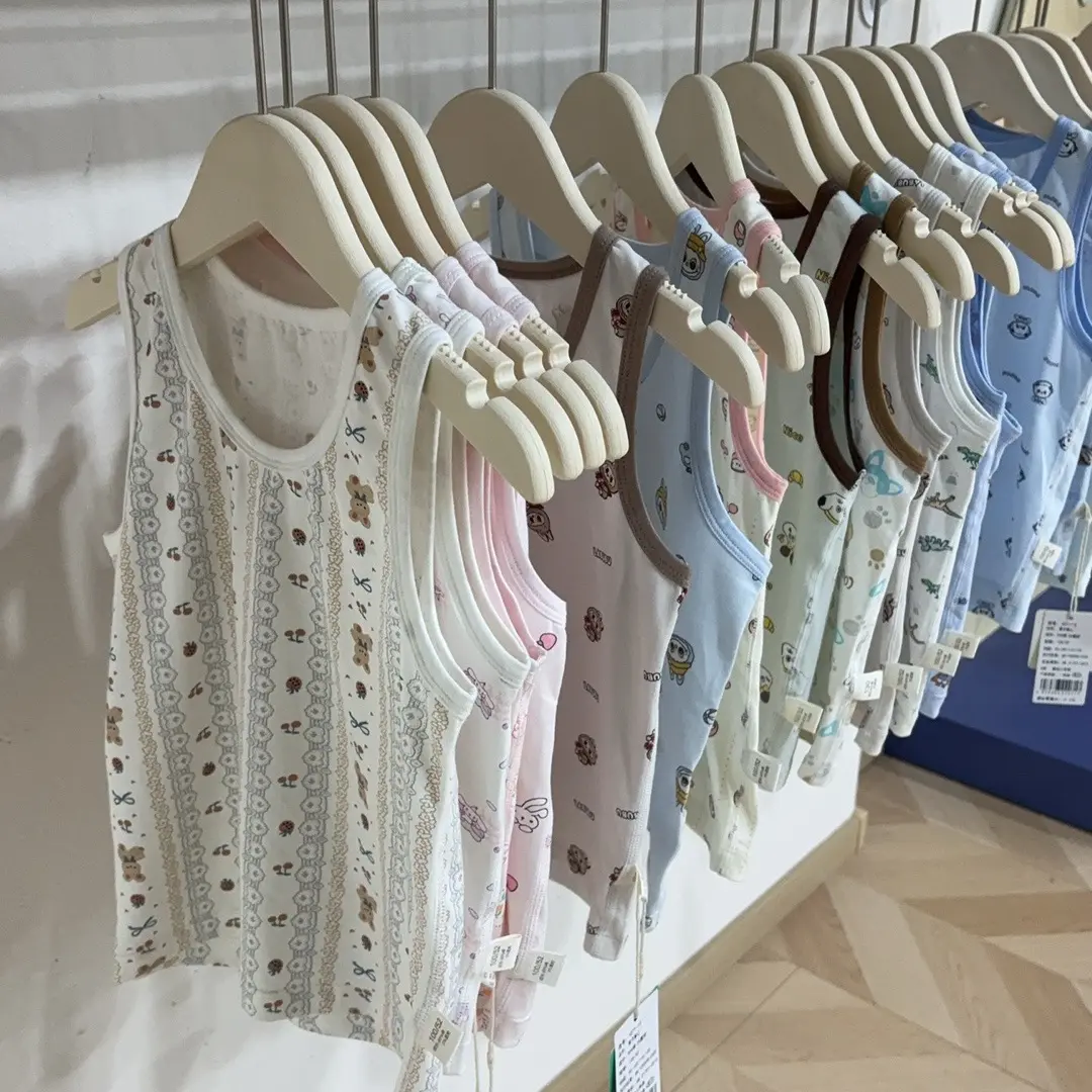 纯棉背心春秋季打底无袖贴身透气吸汗男女童内搭舒适小背心